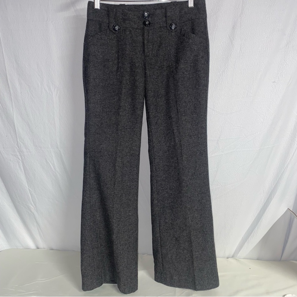 Gap Wide Leg Lined Wool Blend Pant, Size 8, Gray